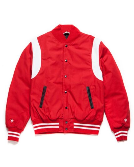 Black Scale x Golden Bear Varsity Jacket – Red