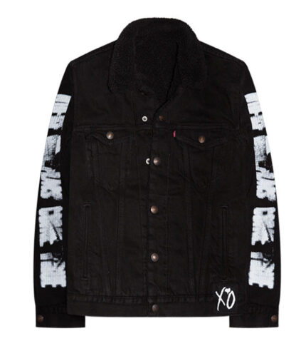 The Weeknd XO Visions Denim Sherpa Jacket – Black