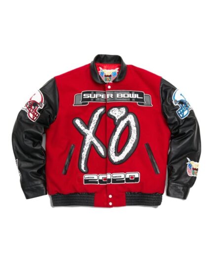 The Weeknd x Warren Lotas XO Super Bowl LV Varsity Jacket – Red