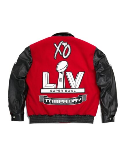 The Weeknd x Warren Lotas XO Super Bowl LV Varsity Jacket – Red