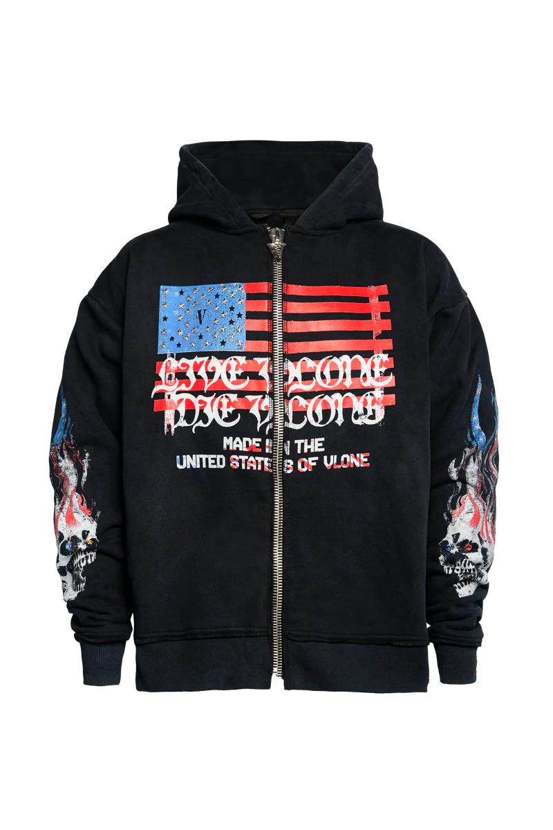 VLONE FLAG Zip Up Hoodie